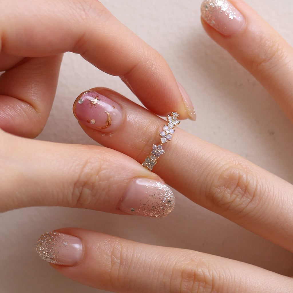 Floral Cluster Band Ring