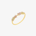 Floral Cluster Band Ring
